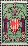 Monaco Poste Obl Yv: 411 Mi:485 Armoiries (TB Cachet à Date) 21-9-1954 - Usados