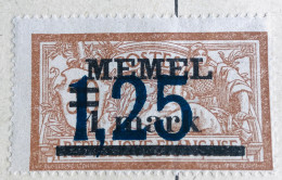 MEMEL - Type Merson, Avec Surcharge Double 1922, MI 50 - CADRE DÉFORMÉ - Unused Stamps