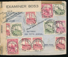 BELGIAN CONGO  LETTRE RECOMMANDE CENSUREE DE LEO. 10.11.41 VERS NY - Storia Postale