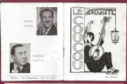 150524 - PROGRAMME CABARET DU RIRE LE COUCOU - Dimanches De M. BELETTE - Programmi
