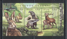 Lituania 2017- Lihuanian Animals M/Sheet - Lituania