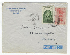 Lettre Des Messageries Du Sénégal 1956 - Storia Postale