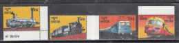 BHUTAN, 1999, TRAINS Of The WORLD,Set 4 V, MNH, (**) - Bhután