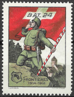 1914-1918 SWITZERLAND Soldatenmarken Suisse Militaire Vignette BAT. 24 FRONTIERS VF  - Labels
