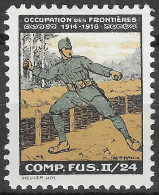 SWITZERLAND Suisse // Poste Militaire Vignette Militaire Suisse - Occupation Des Frontières 1914 1918 - Comp. Fus. II/24 - Viñetas