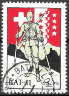 Suisse /Schweiz/Switzerland // Vignette Militaire SCHWEIZ "BAT. 11 - 1914-1918" - BATTALION CANCEL - Vignetten