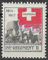 SWITZERLAND Suisse // Poste Militaire // Vignette-timbre // 1914-1917 2.Division, Inf.Regiment 11 No.51 OVERPRINT 1918 - Vignettes