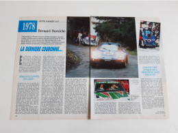 Coupure De Presse Sport Automobile Bernard Darniche - 1978 Cette Année Là - Otros & Sin Clasificación