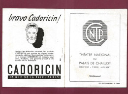 150524 - PROGRAMME THEATRE PALAIS CHAILLOT 1946 - Le Barbier De Séville - Programs