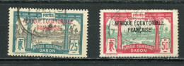 GABON - PAYSAGE -  N° Yt 96+103 Obli. - Used Stamps