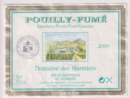 Etiket Etiquette - Vin Wijn - Pouilly Fumé - Domaine Des Mariniers - 2000 - Altri & Non Classificati