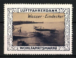 Reklamemarke Wasser-Eindecker Am Ufer, Wohlfahrtsmarke Luftfahrerdank  - Erinnofilie