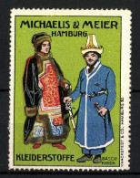 Reklamemarke Hamburg, Kleiderstoffe Von Michaelis & Meier, Baschkiren In Traditioneller Tracht  - Vignetten (Erinnophilie)