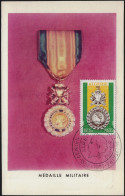 Algérie 1952 Y&T 296 Sur Carte Maximum. Centenaire De La Médaille Militaire - Militares