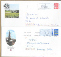 Nelle Aquitaine Entier Luquet Et Prêt A Poster Oblitération Mécanique Libourne - Bigewerkte Envelop  (voor 1995)
