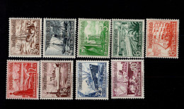 Deutsches Reich 651 - 659 Winterhilfswerk Schiffe Without Gum (*)/* - Unused Stamps