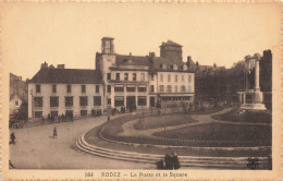 Rodez * Place De La Poste Et Le Square * Ptt - Rodez