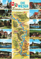 ALLEMAGNE - Die Weser - Monuments - Carte Géographique - Carte Postale - Autres & Non Classés