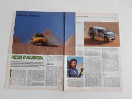 Coupure De Presse Sport Automobile Rallye Des Pharaons 1991 - Otros & Sin Clasificación