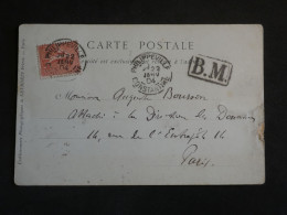 DO18 ALGERIE  CARTE BM RR    1904   PHILIPPEVILLE A PARIS  FRANCE +  SEMEUSE+ +AFF. INTERESSANT++ - 1849-1876: Période Classique