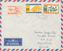 RUANDA URUNDI AFTER THE INDEPENDENCE OLYMPIC GAMES OF ROME ON COVER FROM ASTRIDA 1963 TO BUJUMBURA - Lettres & Documents