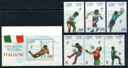 Cuba 1990 / FIFA Football World Cup Italy MNH Copa Mundial Futbol Italia / Bs36  C1-7 - 1990 – Italien