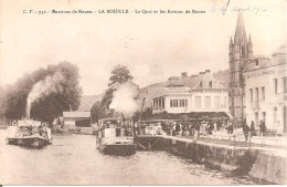 PENICHES - BATELLERIE - LA BOUILLE (76) Le Quai Et Les Bateaux De Rouen En 1920 - Péniches
