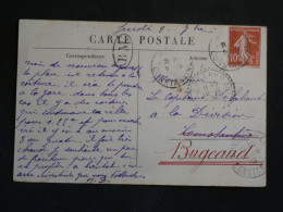 DO18 ALGERIE FRANCE  CARTE BM RR  1909  CONSTANTINE +REDISTRIBUEE A BUGEAUD  +BONE +  SEMEUSE  +AFF. INTERESSANT++ - 1877-1920: Periodo Semi Moderno