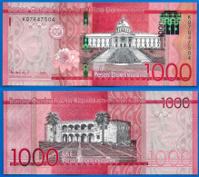 Republique Dominicaine 1000 Pesos Dominicain 2022 Neuf UNC Palace Of Dominican Republic Paypal Bitcoin OK - República Dominicana