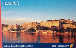 POST CARD INDIA JET AIRWAYS UDAIPUR INDIAS BEST DOMESTIC AIRLINES - Indien
