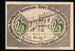 Notgeld Namslau 1920, 25 Pfennig, Blick Auf Das Rathaus  - [11] Emissions Locales