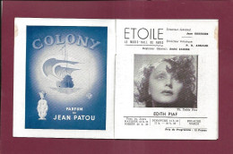 150524A - PROGRAMME THEATRE DE L'ETOILE - Music Hall 1945 46 EDITH PIAF Orchestre Etoile Acrobate Les Bel Air - Programmi