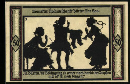 Notgeld Neustrelitz 1921, 50 Pfennig, Konrekter Äpinus Verschenkt Seine Hose  - [11] Local Banknote Issues