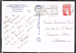 OPT-L46 - FRANCE Flamme Illustrée Sur Carte Postale De GRASSE Centenaire Charles Nègre Héliogravure 1980 - Mechanical Postmarks (Advertisement)