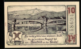 Notgeld Saalfeld A. S. 1921, 10 Pfennig, Brücke Und Kulm  - [11] Emissions Locales