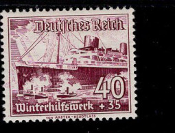 Deutsches Reich 659 Y Winterhilfswerk Schiffe MNH Postfrisch ** Neuf - Unused Stamps