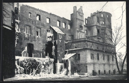 AK Stuttgart, Brand Des Alten Schlosses 1931, Ausgebrannte Schlossfront  - Rampen