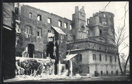 AK Stuttgart, Brand Des Alten Schlosses 1931, Ausgebrannte Schlossfront  - Catástrofes