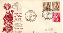 Carta Con Matasellos Commemorativo De Coronacion De Toro - Cartas & Documentos
