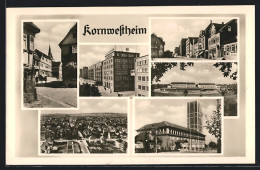 AK Kornwestheim, Geschäftshaus Von Salamander, Gebäudeansicht, Strassenpartie  - Kornwestheim