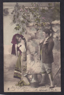 Women And Man / Year 1904 / Long Line Postcard Circulated, 2 Scans - Coppie