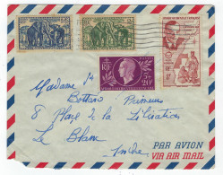 Lettre De DAKAR Avec Timbres AOF Et Cameroun 1952 - Lettres & Documents