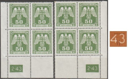 062/ Pof. SL 15, Corner Stamps, Plate Number 2-43, Type 2, Var. 3 - Unused Stamps