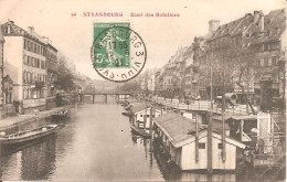 PENICHES - STRASBOURG (67) Quai Des Bateliers En 1921 - Péniches