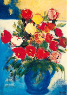 Art - Peinture - Balta - Bouquet Rouge à La Nappe Blanche - Fleurs - Nature Morte - CPM - Carte Neuve - Voir Scans Recto - Paintings