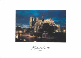 75 - Paris - Cathédrale Notre Dame - Vue De Nuit - Carte Neuve - CPM - Voir Scans Recto-Verso - Notre-Dame De Paris