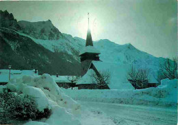 74 - Chamonix - Mont-Blanc - Chapelle Des Praz - Massif Du Mont-Blanc - Neige - Hiver - Flamme Postale - CPM - Voir Scan - Chamonix-Mont-Blanc