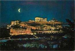 Grèce - Athènes - Athína - L'Acropole Illuminée - Vue De Nuit - Carte Neuve - CPM - Voir Scans Recto-Verso - Griekenland