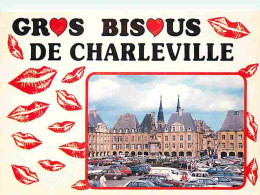 08 - Charleville Mézières - La Place Ducale - La Statue De Charles De Gonzague - Automobiles - CPM - Voir Scans Recto-Ve - Charleville