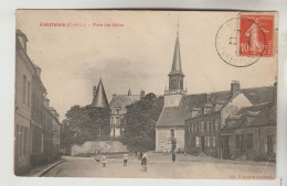 CPA COURTALAIN (Eure Et Loir) - Place Des Halles - Courtalain